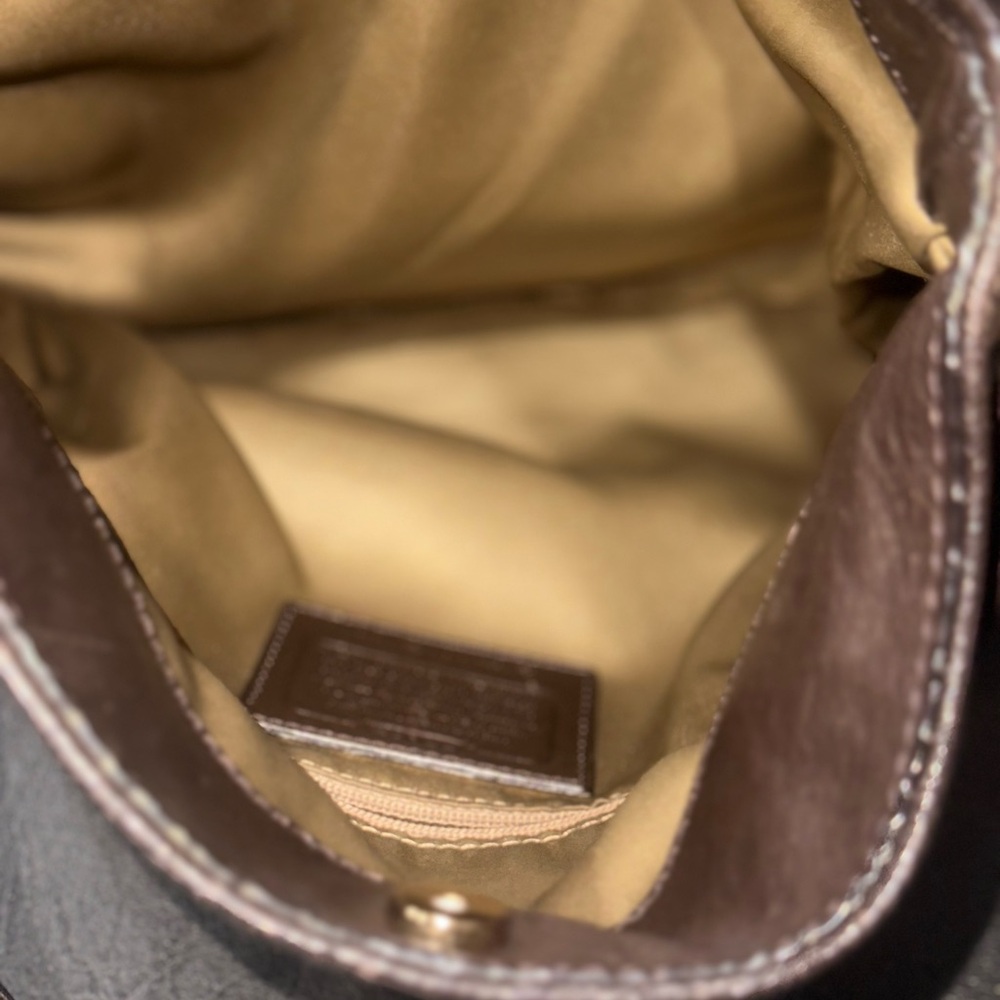 Coach Brown and Tan Hobo Bag with Zebra Print - Picture 12 of 14